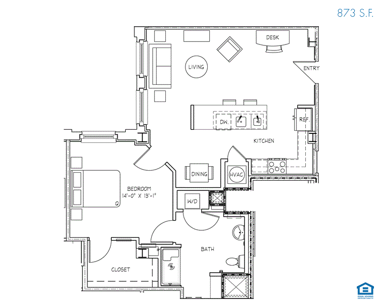 Floor Plans of Residences at the John Marshall in Richmond, VA